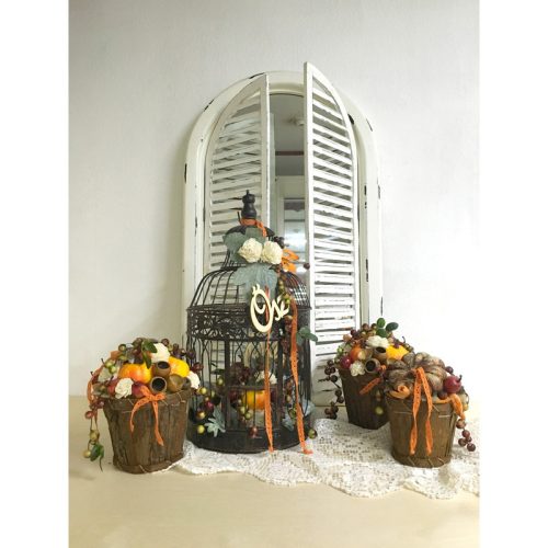 Natúr fa - Ősz felirat 9,5cm 5db/csomag