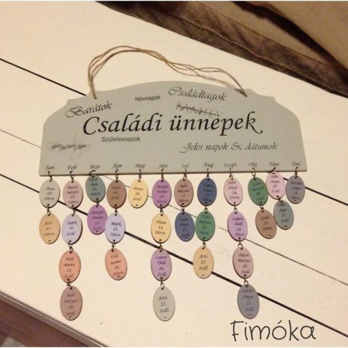 Natúr fa - Naptár tábla + 12db táblácska