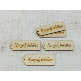   Natúr fa - "Nyugodj békében" scrapbook tábla 5db/csomag