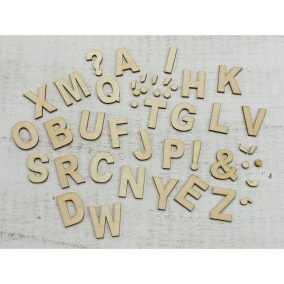 Natúr fa - ABC betűszett 3cm