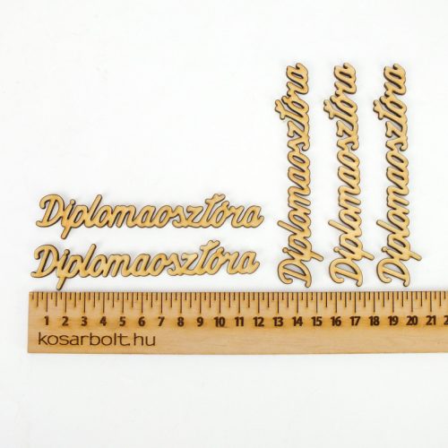 Natúr fa - "Diplomaosztóra" felirat 12cm 5db/csomag