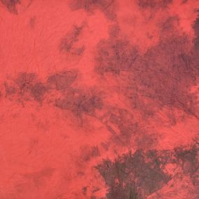 Gyűrt, merített papír piros-fekete 1ív