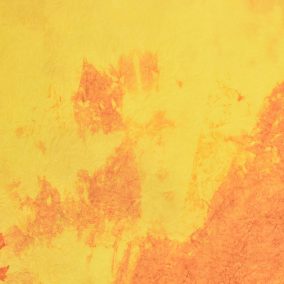   40-1123 SAR NAR Gyűrt, merített papír sárga-narancs 60*80cm