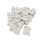 Fa szívek fehér 3cm 40db/csomag