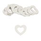 Fa lukas szívek fehér 6cm 15db/csomag