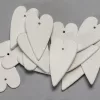 Fa szív hosszú fehér 6cm 15db/csomag