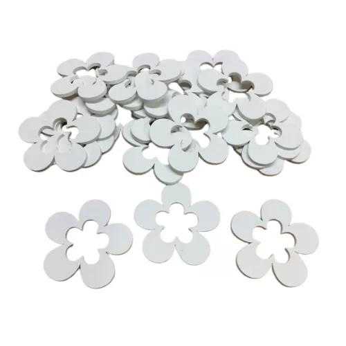 Fa virág lukas fehér 5cm 20db/csomag