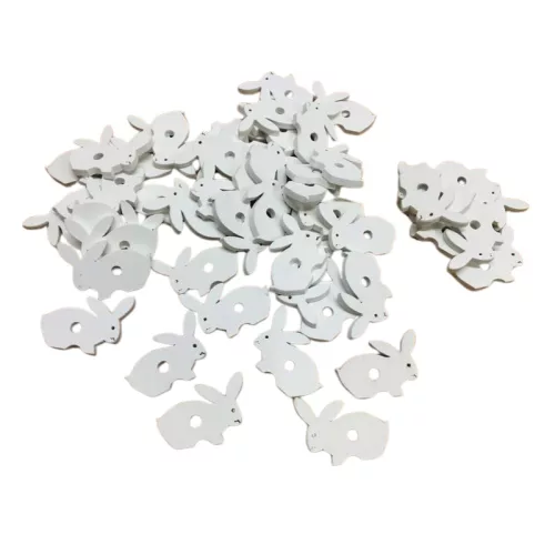 Fa nyuszi fehér 2,5cm 50db/csomag