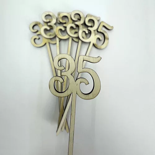 Beszúrható számok 35-ös natúr 6db/cs