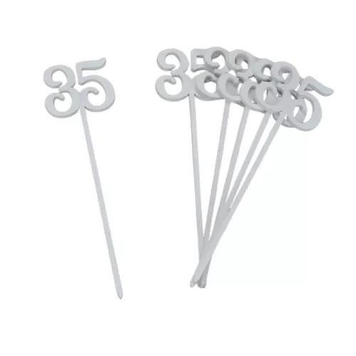 Beszúrható számok 35-ös fehér 6db/csomag