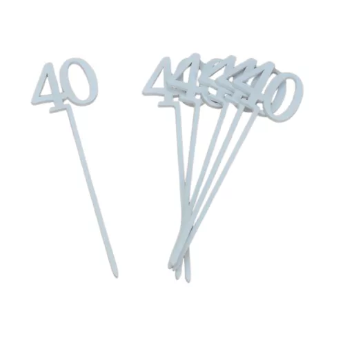 Beszúrható számok 40-es fehér 6db/csomag