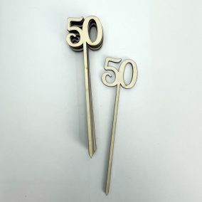 Beszúrható számok 50- es natúr 6db/cs