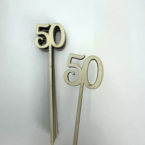 Beszúrható számok 50- es natúr 6db/cs