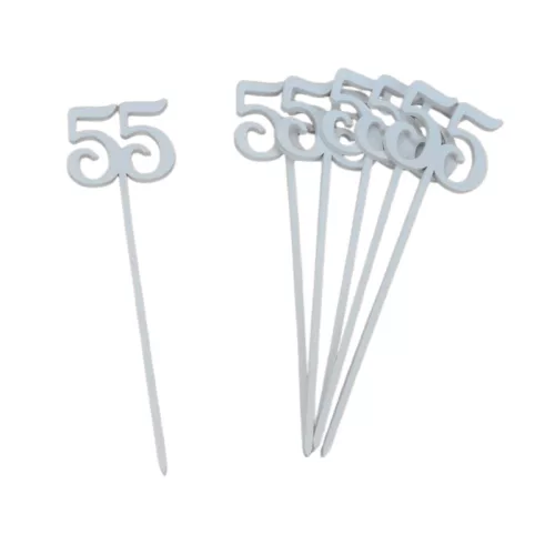 Beszúrható számok 55-ös fehér 6db/csomag