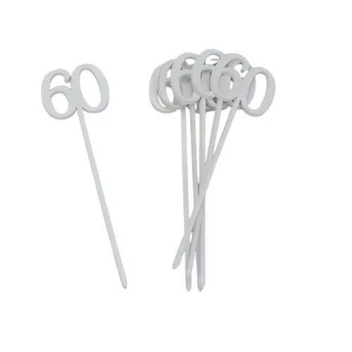 Beszúrható számok 60-as fehér 6db/csomag