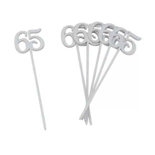 Beszúrható számok 65-ös fehér 6db/csomag