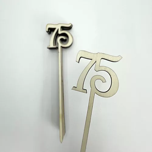 Beszúrható számok 75-ös natúr 6db/cs