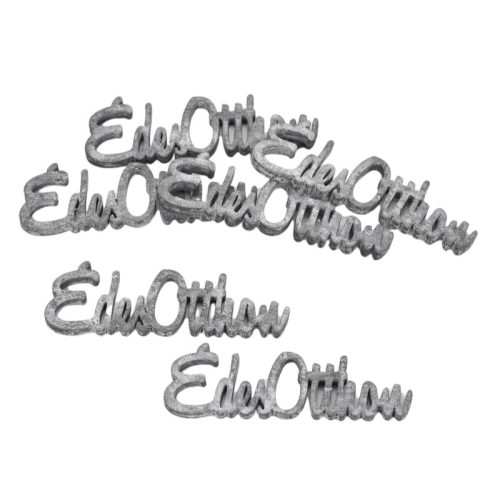 Fa "Édes Otthon" felirat szürke 10cm 6db/csomag