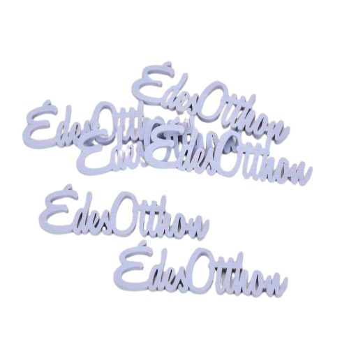 Fa "Édes Otthon" felirat lila 10cm 6db/csomag
