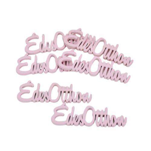 Fa "Édes Otthon" felirat pink 10cm 6db/csomag