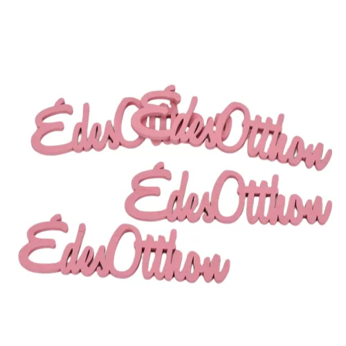 Fa "Édes Otthon" felirat málna 15cm 4db/csomag