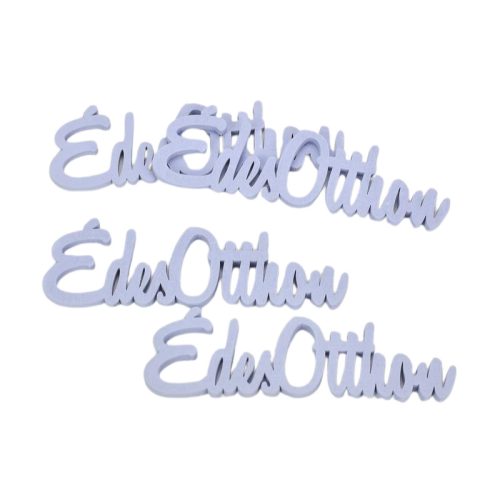 Fa "Édes Otthon" felirat lila 15cm 4db/csomag