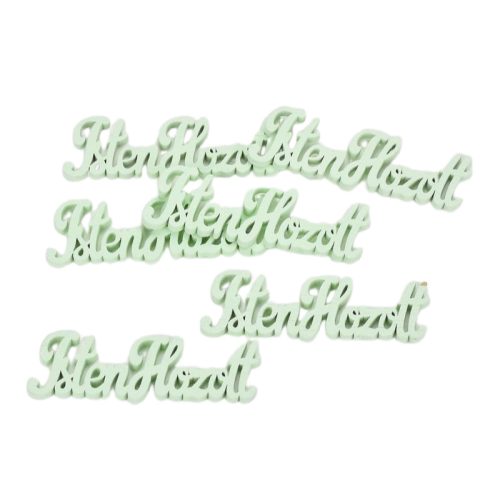 Fa "Isten Hozott" felirat menta 10cm 6db/csomag