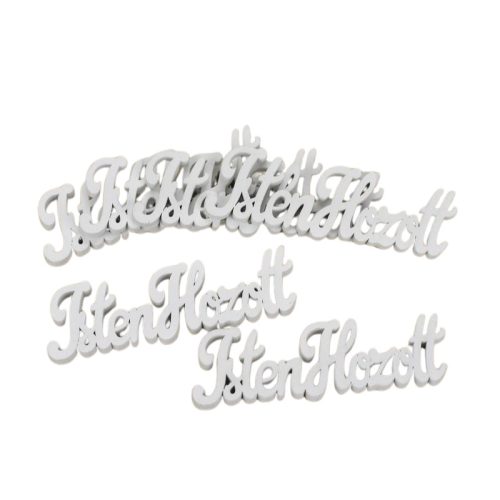 Isten Hozott felirat fehér 10cm 6db/csomag