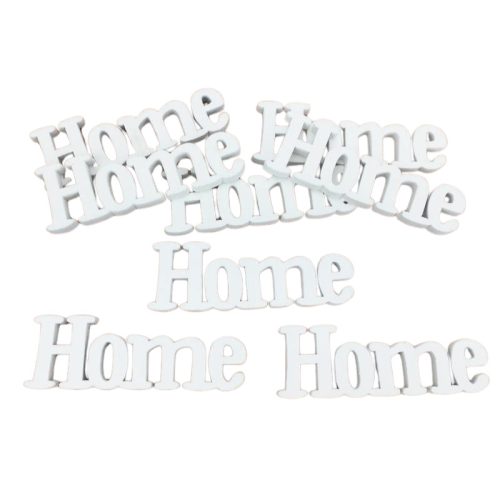 Home felirat fehér 8cm 8db/csomag