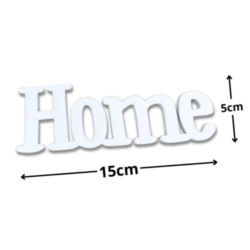 Home felirat fehér 15cm 4db/csomag