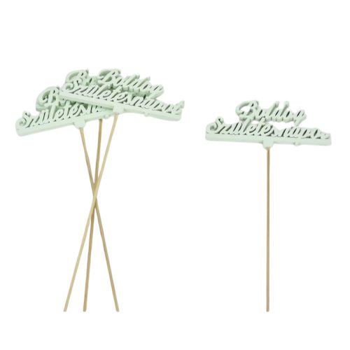 Fa - Beszúrós "Boldog születésnapot" felirat menta 12,5x29,5cm 4db/csomag