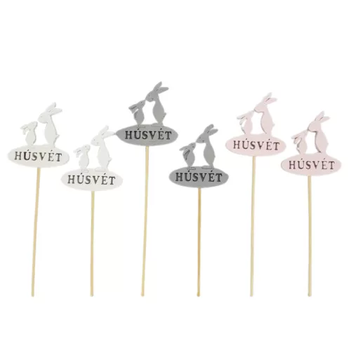 Fa Nyusziapa színes beszúrható 8x28cm 6db/csomag