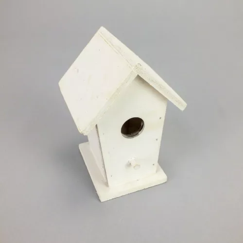 Fa madáretető fehér 6x6,7x10cm
