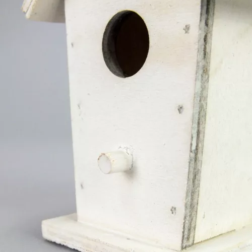 Fa madáretető fehér 6x6,7x10cm