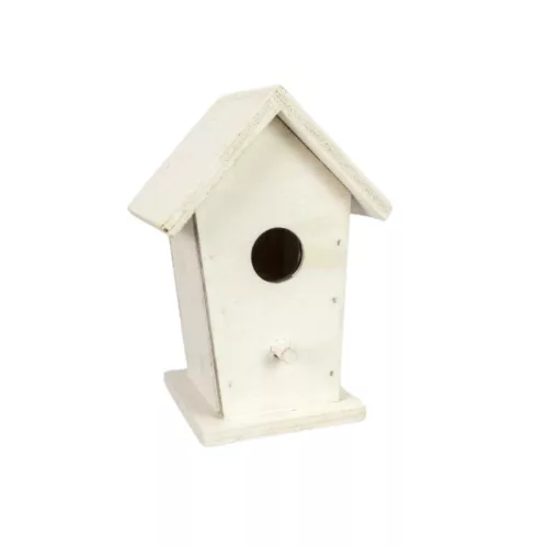 Fa madáretető fehér 6x6,7x10cm