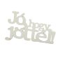   Fa "Jó, hogy jöttél!" felirat koszorúra fehér 9x14,5cm 3db/csomag