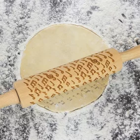 Kekszmintázó sodrófa - Hangjegy 38cm