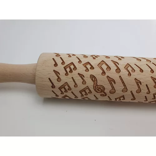 Kekszmintázó sodrófa - Hangjegy 38cm