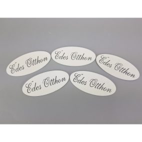"Édes otthon" ovál táblák fehér 5db/cs