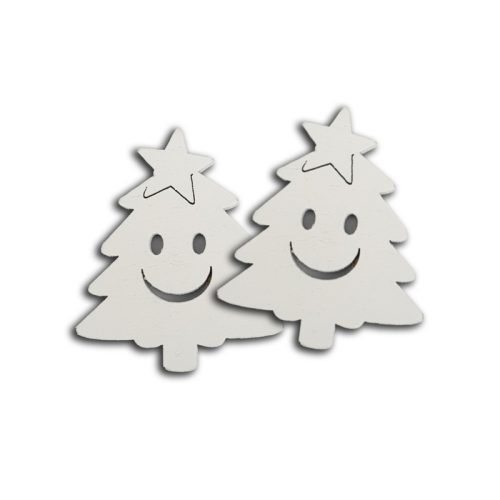 Mosolygós fenyőfa fehér 5cm 20db/cs