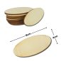 Natúr fa ovál tábla 4x8cm 12db/csomag