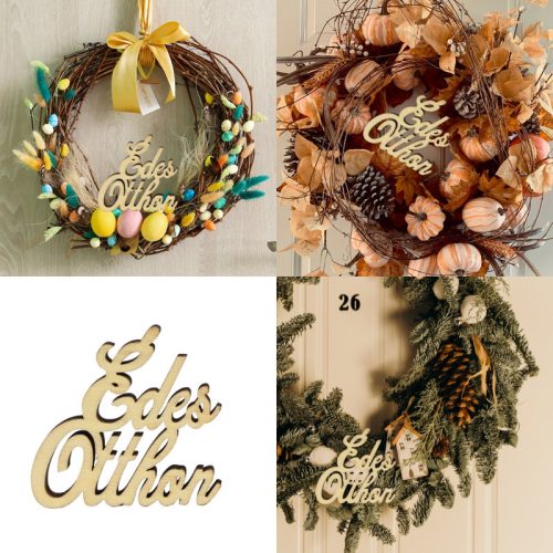 Natúr fa édes otthon felirat 4db/csomag