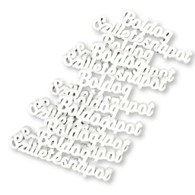 Natúr fa Boldog születésnapot felirat fehér 8db/csomag