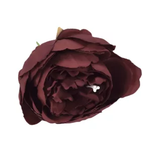 Beszúrós pünkösdi rózsa fej bordó 7cm