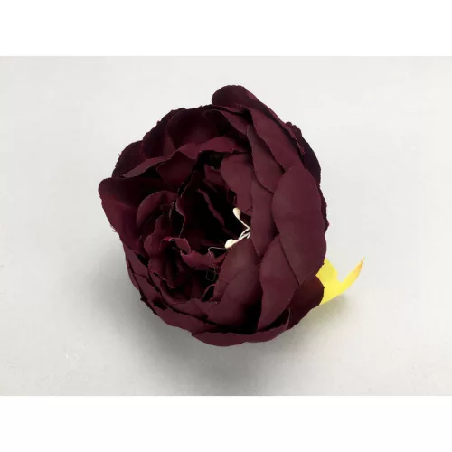 Beszúrós pünkösdi rózsa fej bordó 7cm