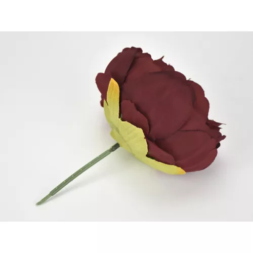 Beszúrós pünkösdi rózsa fej bordó 7cm