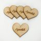 Natúr fa - Szív "Szeretlek" 4cm 5db/cs