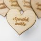Natúr fa - Szív "Szeretlek,örökké" 4cm 5db/cs