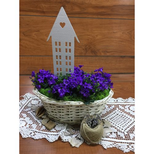 Natúr fa - Szíves magas ház 22cm