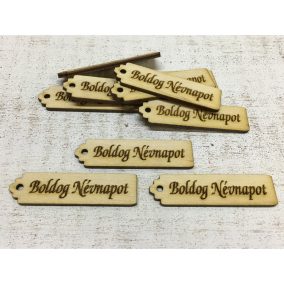   Natúr fa - "Boldog Névnapot"  hosszú scrapbook tábla 10db/csomag